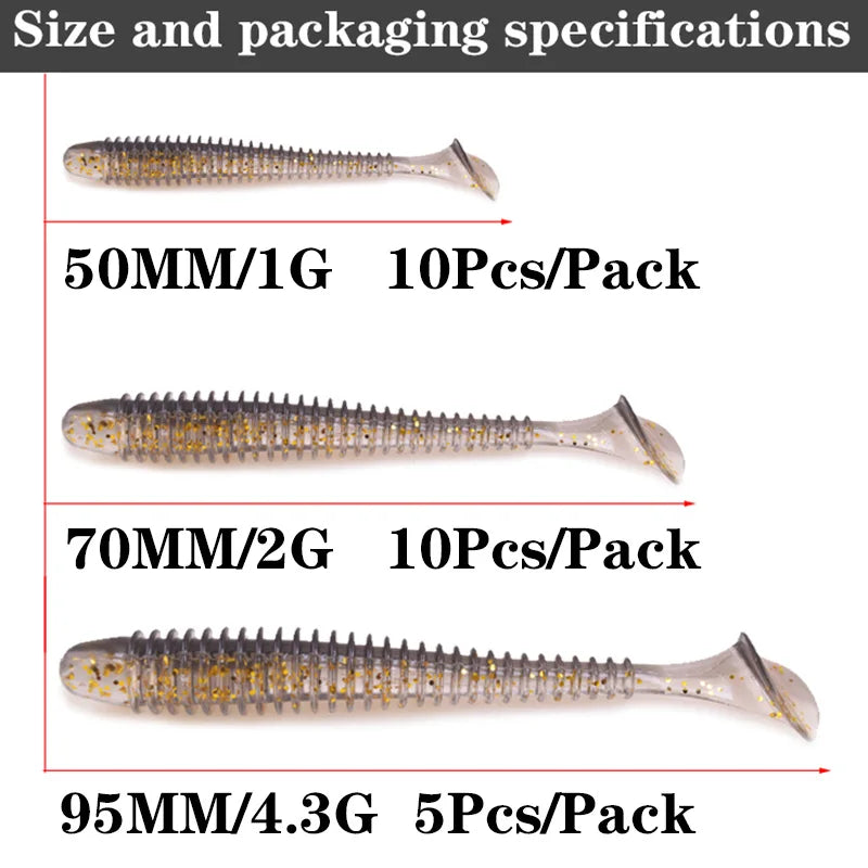 WDAIREN Paddle tail 2"-3.75"