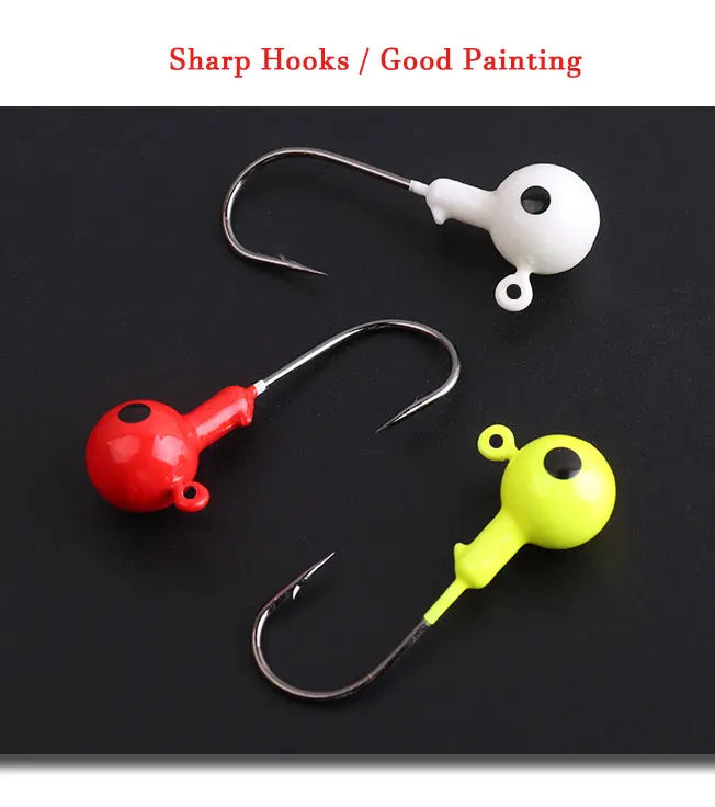 10pcs roundball jig heads