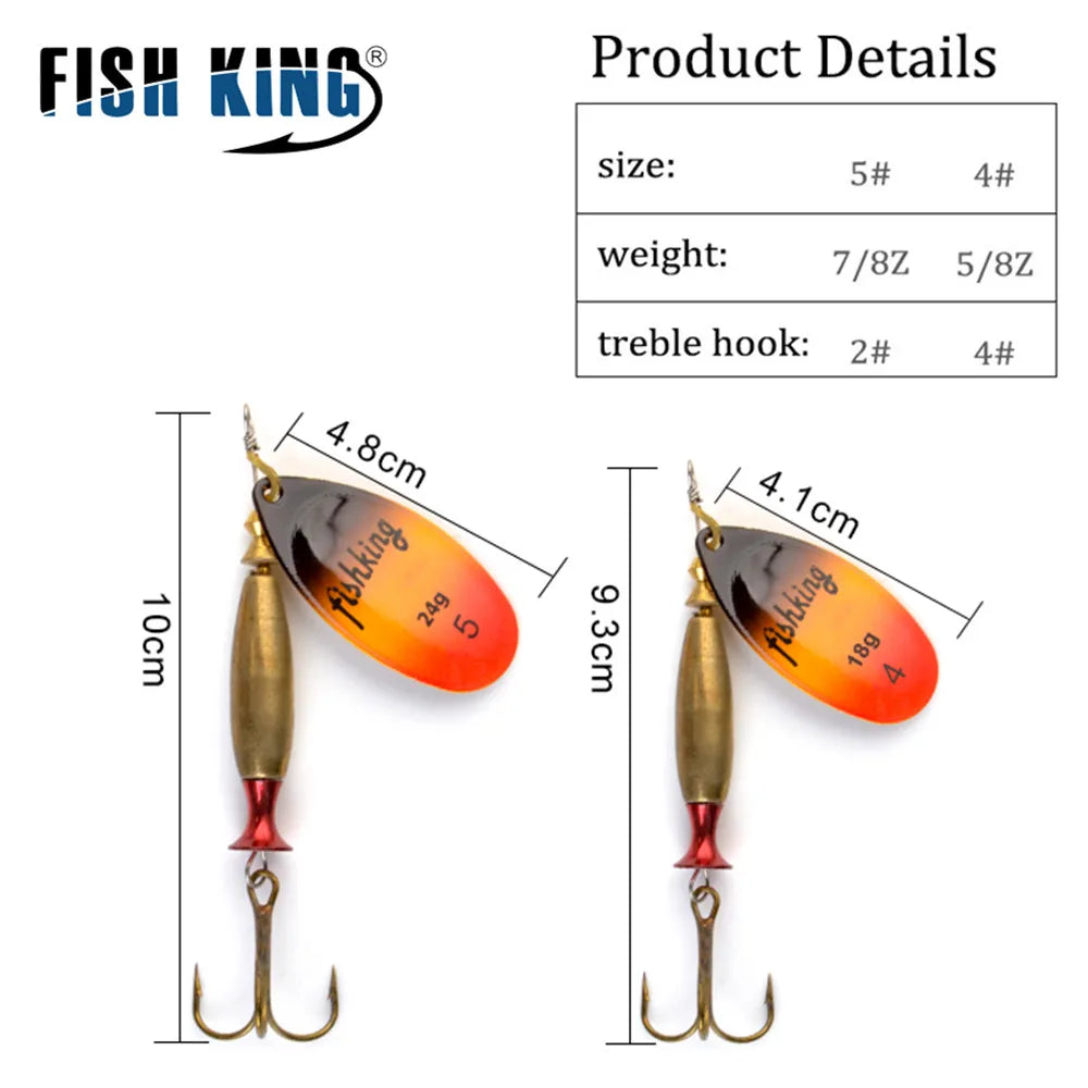 FISH KING 1PC Long cast 4#-18g 5#-24g Spinner