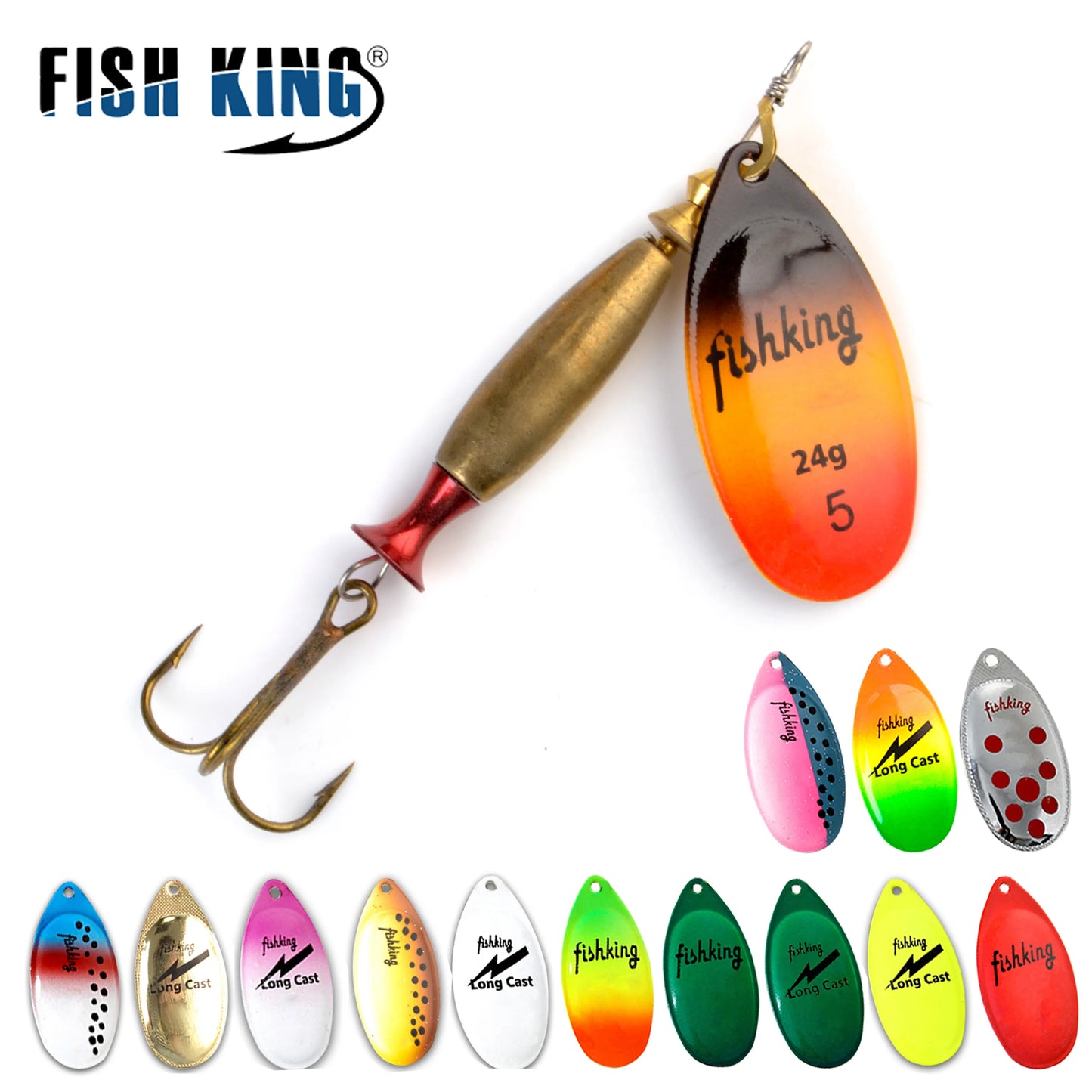 FISH KING 1PC Long cast 4#-18g 5#-24g Spinner