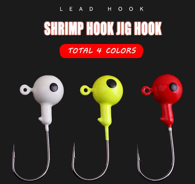 10pcs roundball jig heads