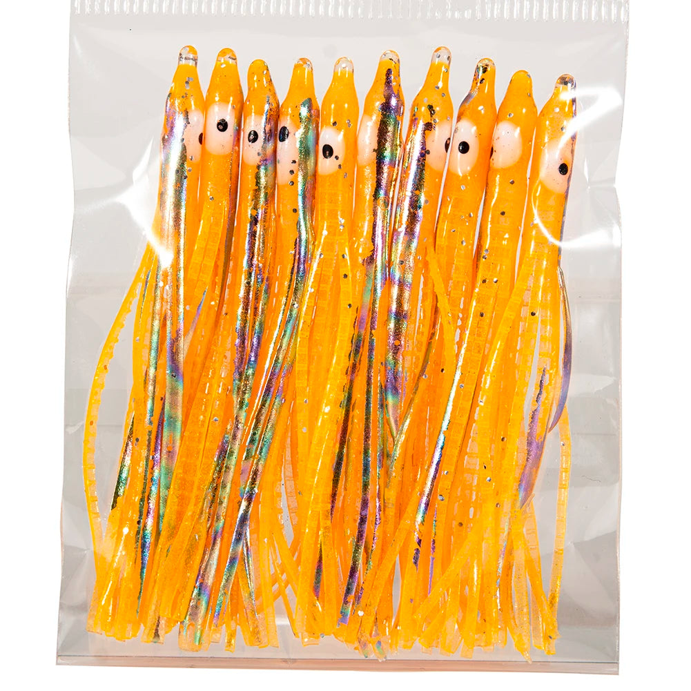 10pcs Luminous Squid Skirts 3.15"