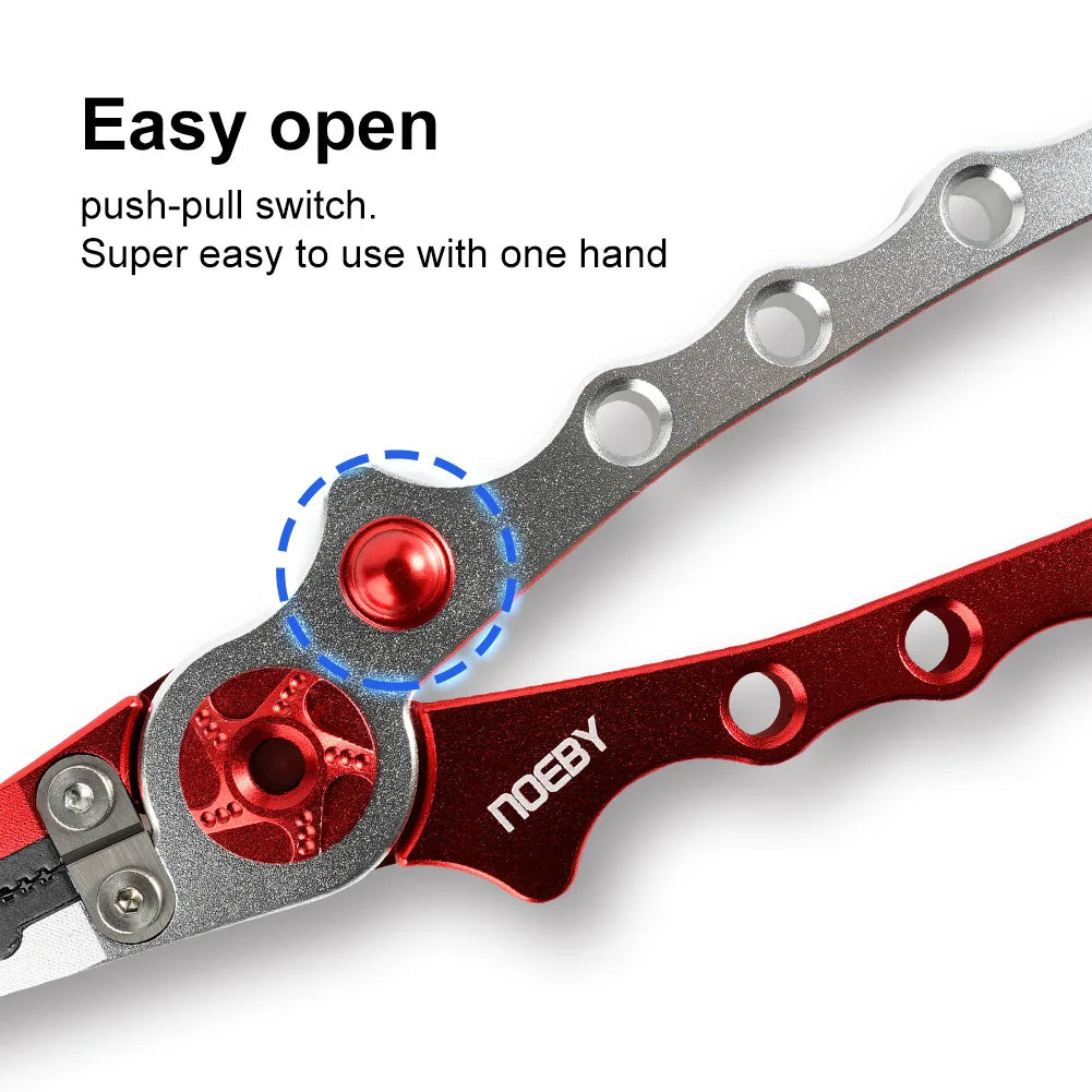 NOEBY Aluminum Alloy Multifunction Fishing Pliers