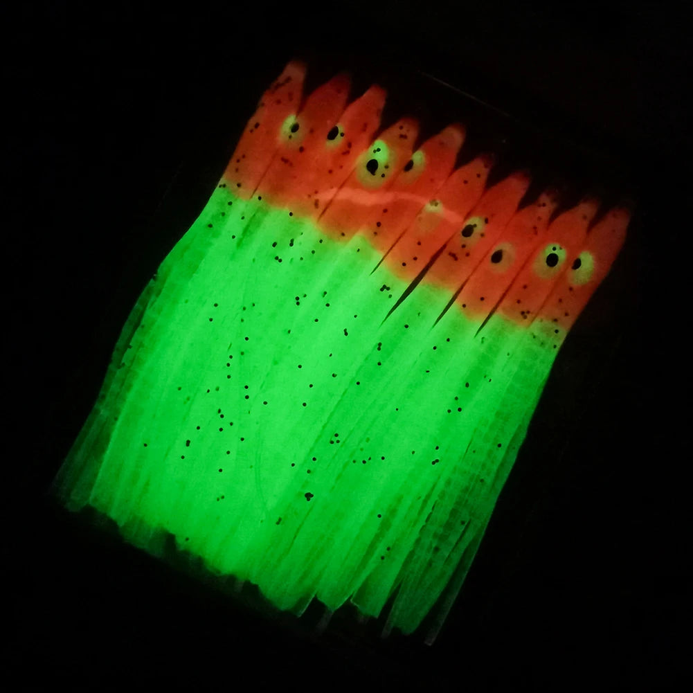 10pcs Luminous Squid Skirts 3.15"