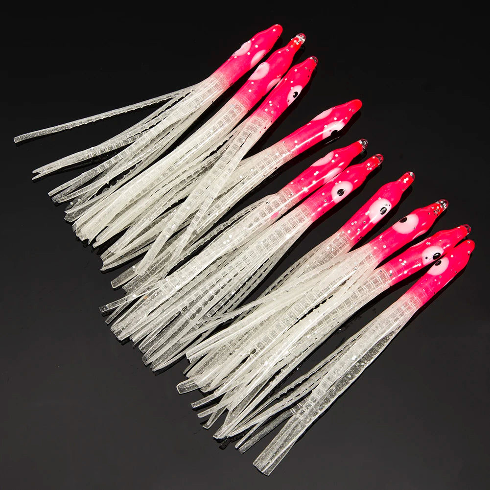 10pcs Luminous Squid Skirts 3.15"