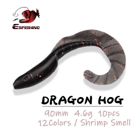 ESFISHING Quality Dragon Grub 90mm 10pcs