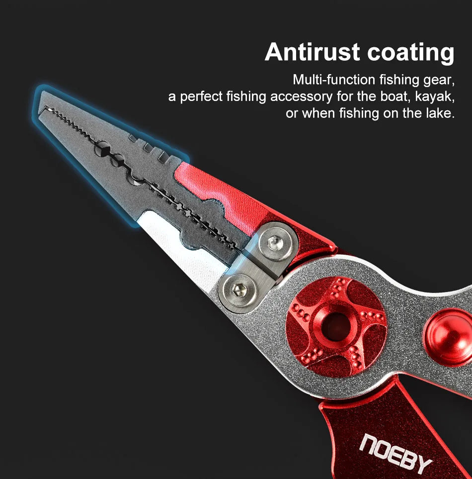 NOEBY Aluminum Alloy Multifunction Fishing Pliers