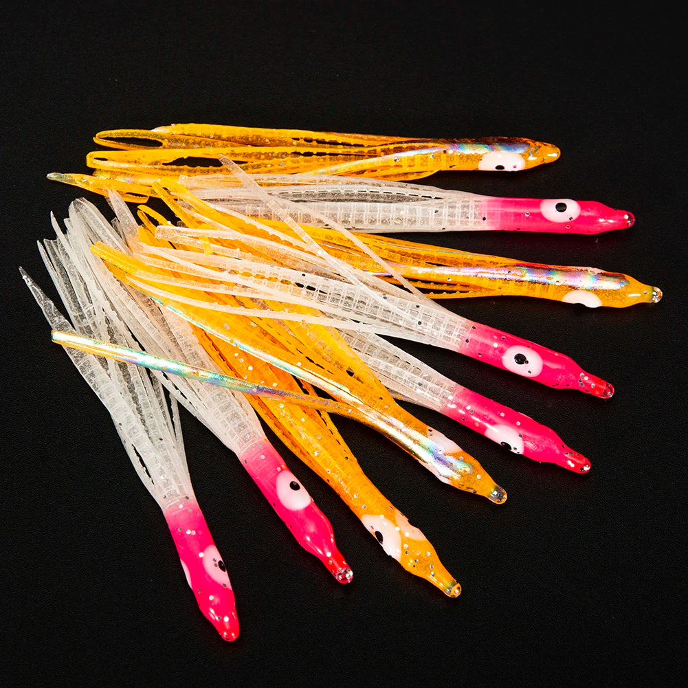 10pcs Luminous Squid Skirts 3.15"