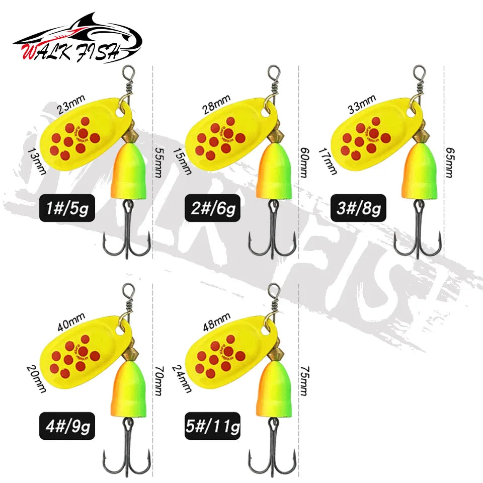 WALK FISH Spinner bait 1#-5# 5g 6g 8g 9g 11g