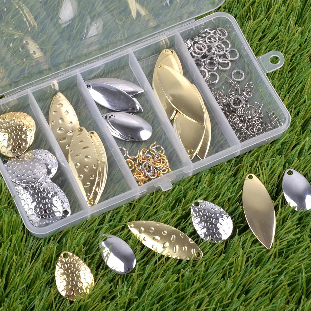 150Pcs Fishing spinner blade kit